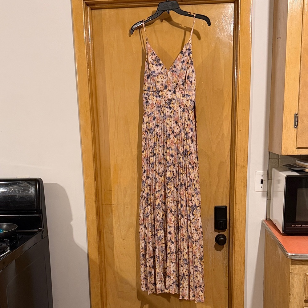 Floral Maxi Dress in Pink and Purple